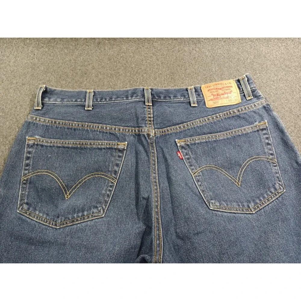Levi's 505 Jeans Regular Fit Blue Denim Men's Size 40/32